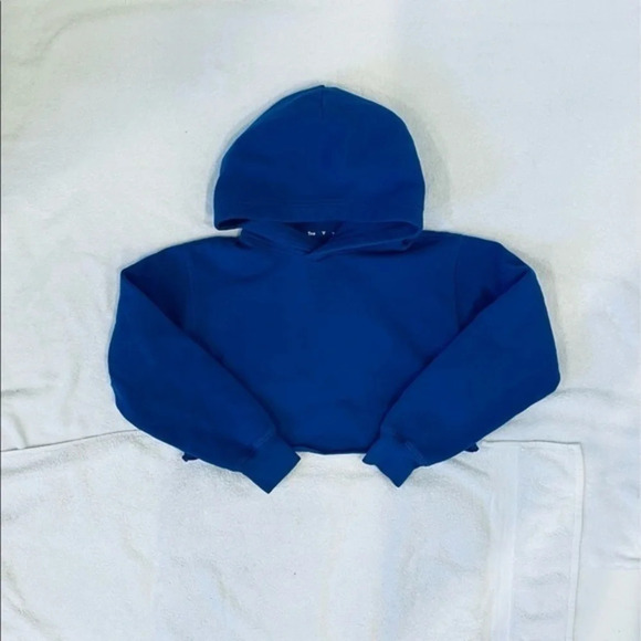TNA Cropped Blue Hoodie - Picture 9 of 13